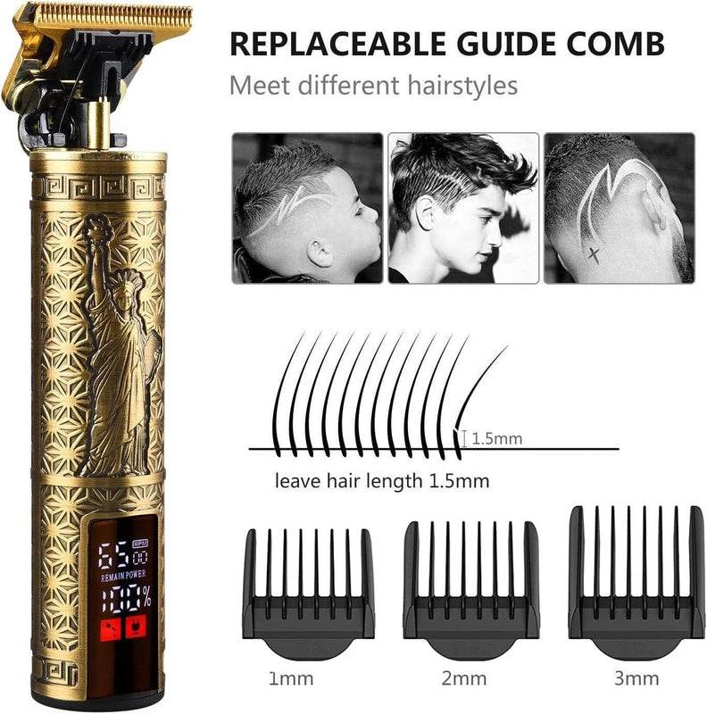 Beard Trimmer Hair Clippers Cordless Hair Cutting Kit Barber Shaving Machine For Men USB Rechargeable 1 PCS - www.Shopthatapp.com