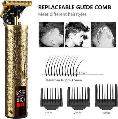 Beard Trimmer Hair Clippers Cordless Hair Cutting Kit Barber Shaving Machine For Men USB Rechargeable 1 PCS - www.Shopthatapp.com