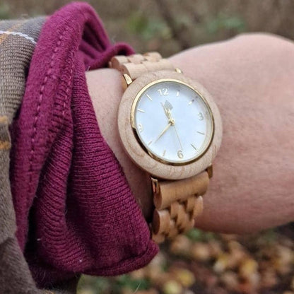 Le Bouleau : Montre en bois pour femme