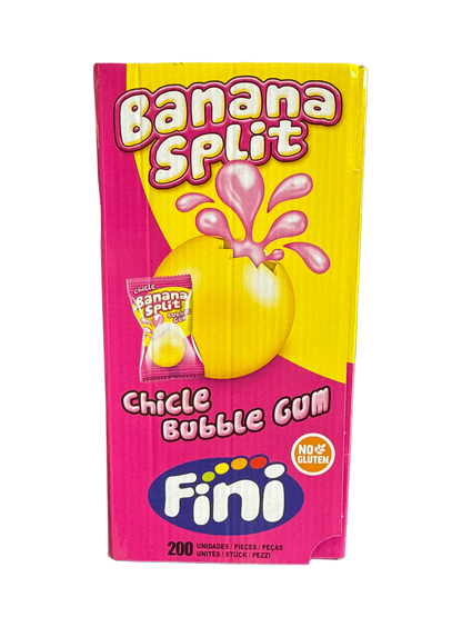 Fini Banana Split Bubble Gum 200 Individually Wrapped Pieces - U.K Edition - www.Shopthatapp.com