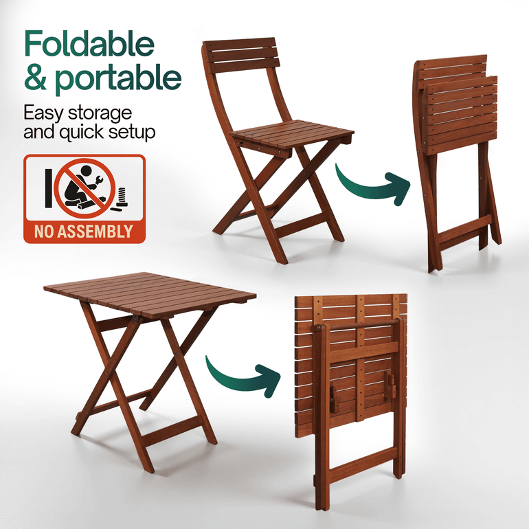 Foldable Bistro Table and Chairs Set - www.Shopthatapp.com