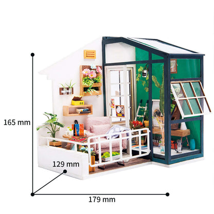 Elegant 1:24 DIY Miniature Balcony Dollhouse Kit - www.Shopthatapp.com