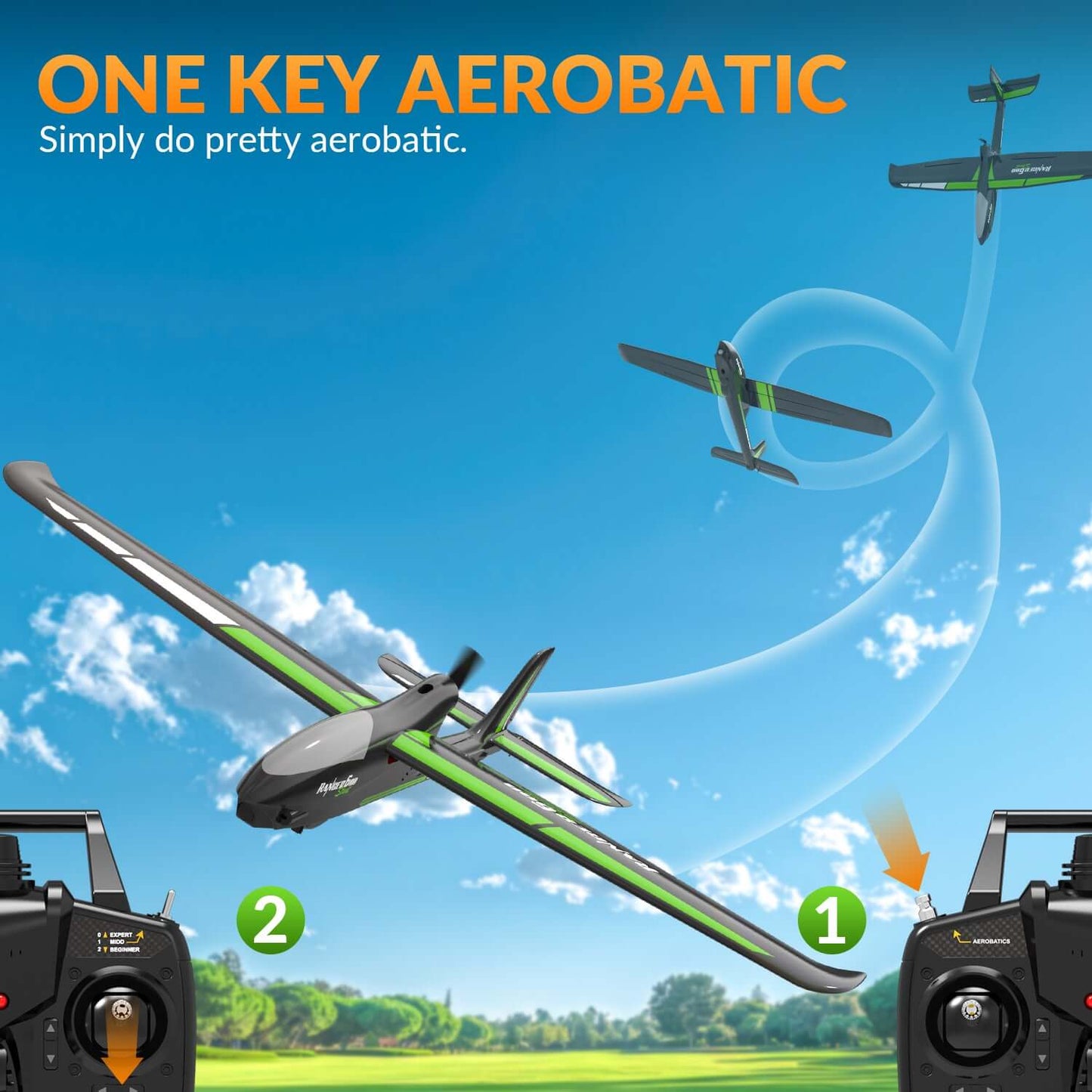 Ranger 600 RC-Flugzeug – 4-Kanal, 40 Minuten Flugzeit, Doppelbatterien, anfängerfreundlich