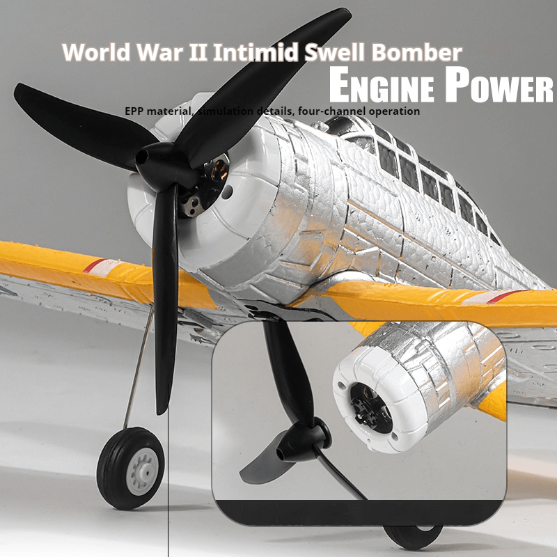 QF012 SBD Dauntless 4CH Brushless RC Warplane with Gyro & One-Key Stunts
