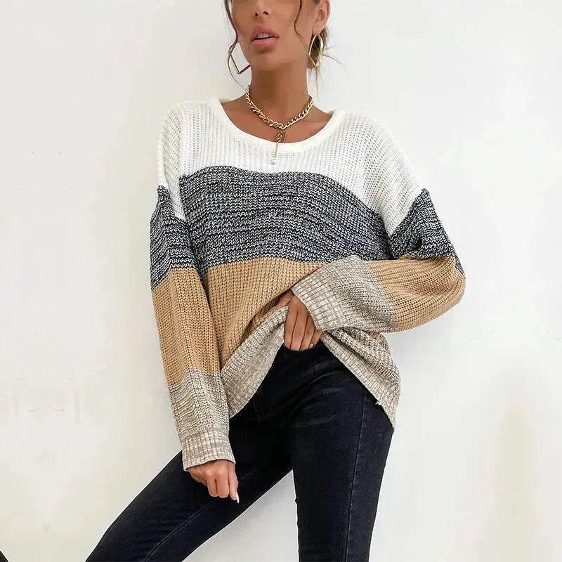 Winter Jacquard Knitted Pullover Sweater Tops for Women - www.Shopthatapp.com