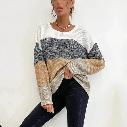 Winter Jacquard Knitted Pullover Sweater Tops for Women - www.Shopthatapp.com