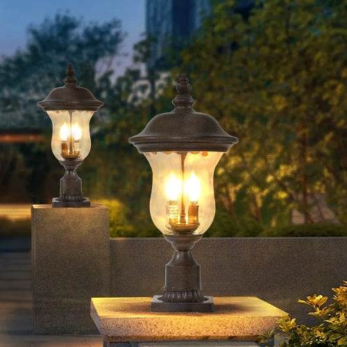 Vintage Outdoor Light Pole Lights, Waterproof Garden Patio Lights, Walkway & Driveway Lighting - One Piece No Bulb - www.Shopthatapp.com