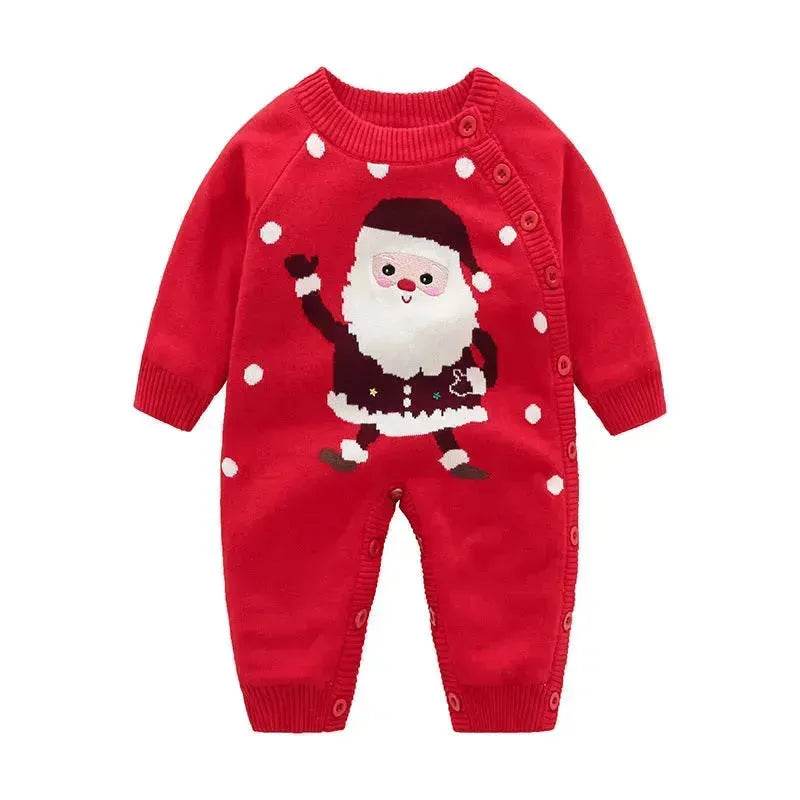 Newborn Baby Clothes Baby Crawling Clothes Thickening Out Baby Harness Christmas Baby Romper Baby Cotton Sleepwear - www.Shopthatapp.com