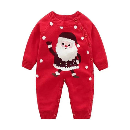 Newborn Baby Clothes Baby Crawling Clothes Thickening Out Baby Harness Christmas Baby Romper Baby Cotton Sleepwear - www.Shopthatapp.com