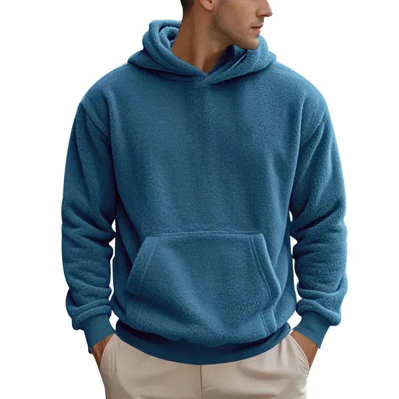 Fall Winter Fleece Plush thick Hoodie Pullover tops for men - www.Shopthatapp.com