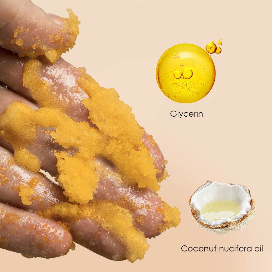 Skin Brightening and Exfoliating Turmeric Vitamin C Body Scrub - www.Shopthatapp.com