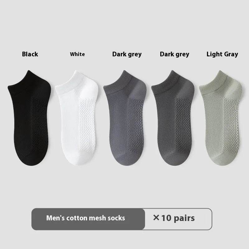 Cotton Anti-Pilling Ankle socks absorbing Invisible Tight Mesh Boat Socks - www.Shopthatapp.com