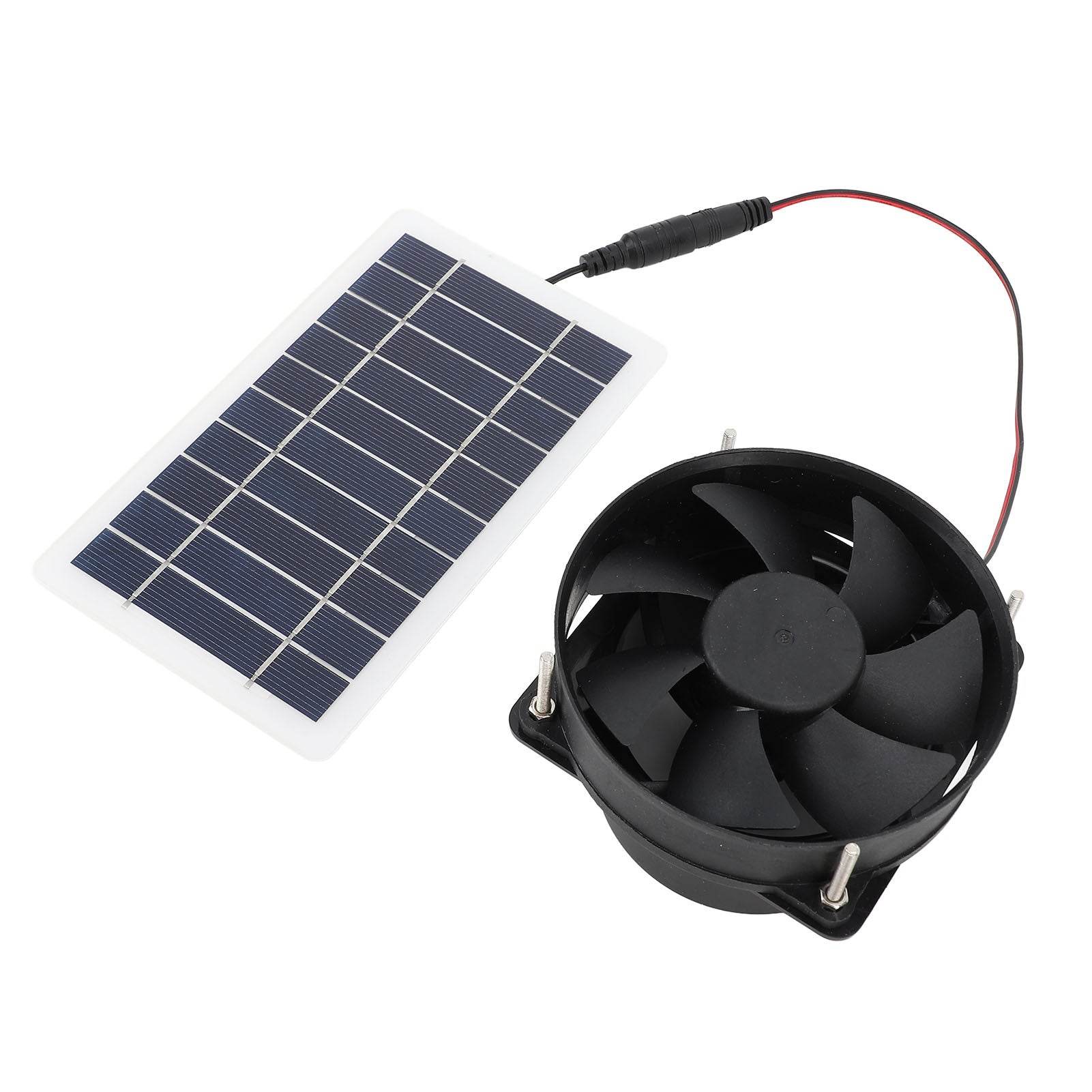 10W Solar Panel Powered Fan Kit Monocrystalline Silicon Solar Powered Exhaust Fan Portable Silent Solar Panel Fan for Outdoor - www.Shopthatapp.com