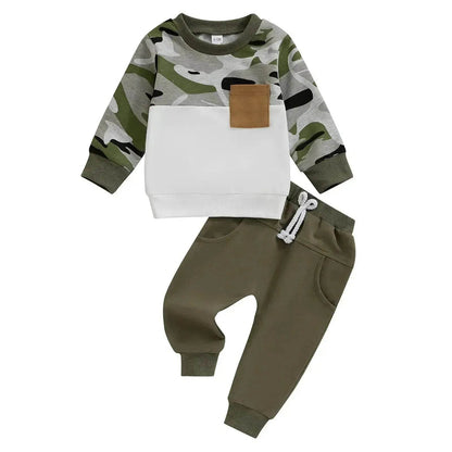 Children's Autumn And Winter Camouflage Suit Unisex Two piece for kids - www.Shopthatapp.com