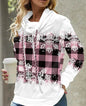 New Fashion Women's Pile Collar Printed Hoodie Pullover Top - www.Shopthatapp.com