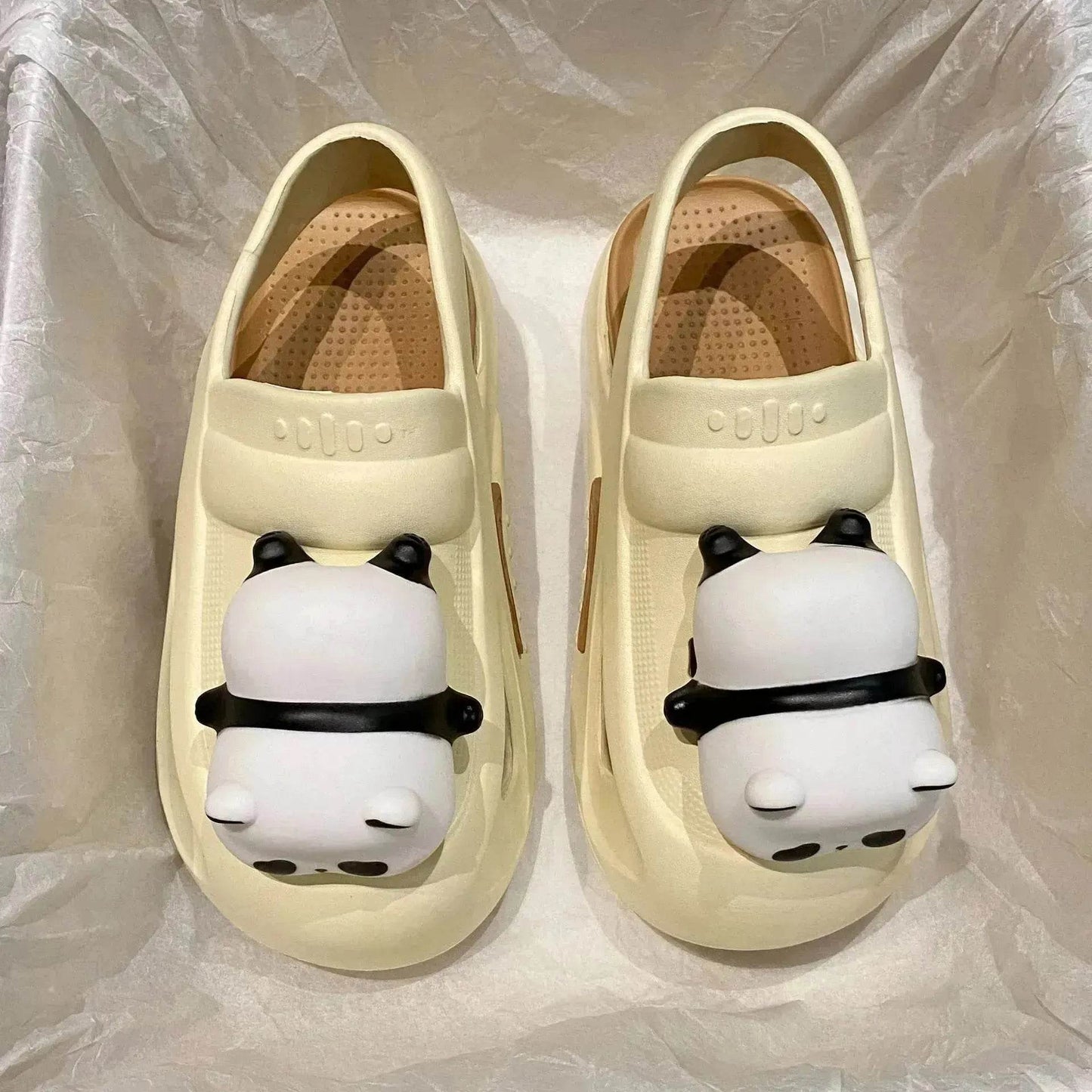 2025 Cute Slipper With Panda Lamp Summer Croc Sandals Femme Light Funny Woman Casual Home Slippers Shoes - www.Shopthatapp.com