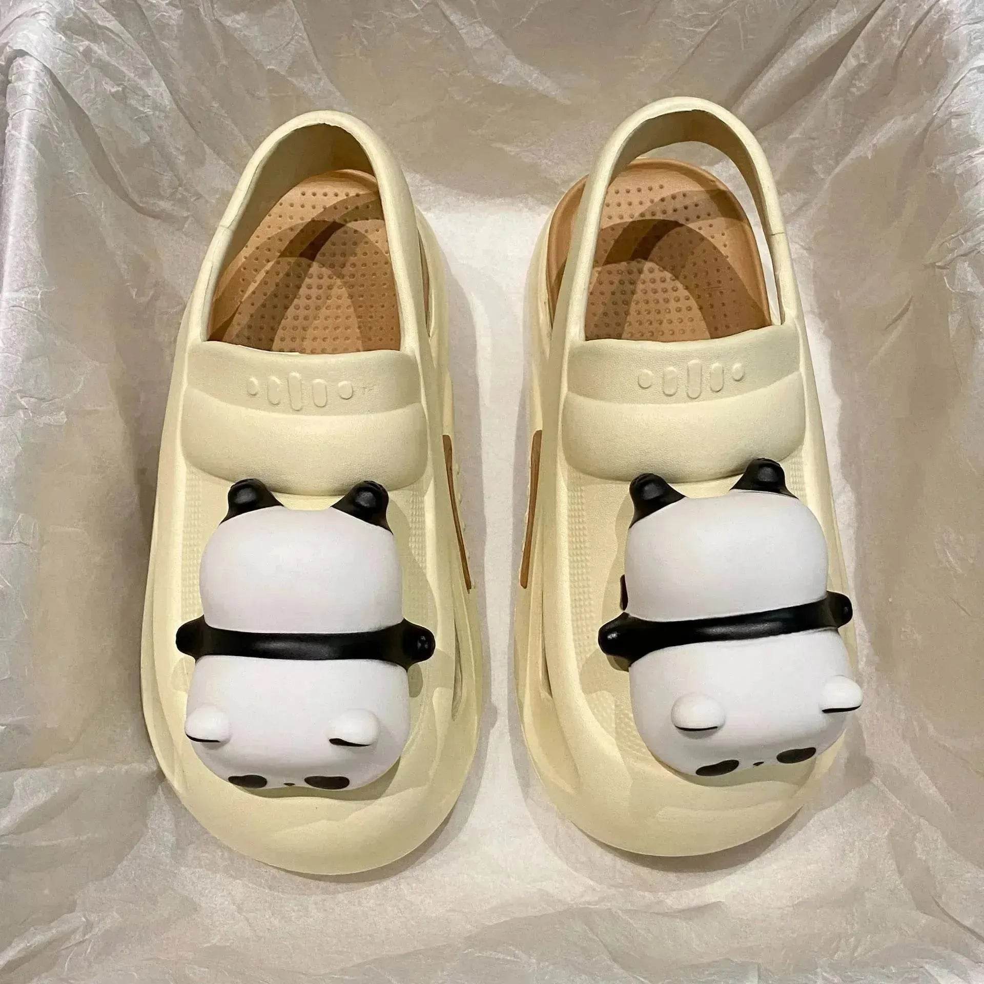 2025 Cute Slipper With Panda Lamp Summer Croc Sandals Femme Light Funny Woman Casual Home Slippers Shoes - www.Shopthatapp.com