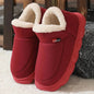 Winter Plush Cotton Shoes Women Men Warm Suede House Shoes For Parents Solid Color Thick-soled Garden Shoes Outdoor - www.Shopthatapp.com