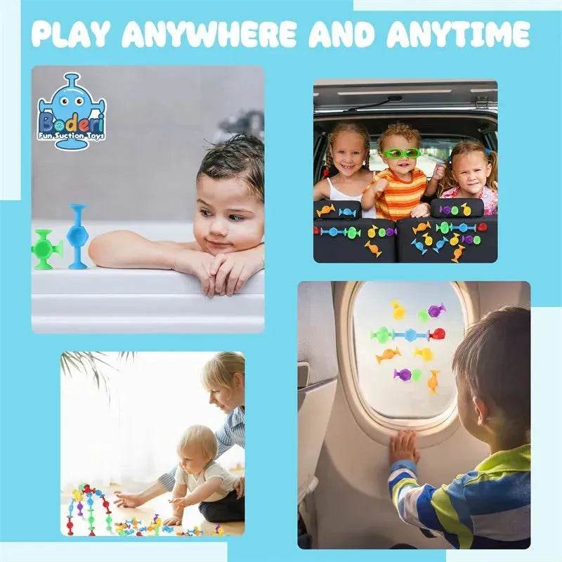 114pcs Silicone Suction cup building toys for Kids - www.Shopthatapp.com