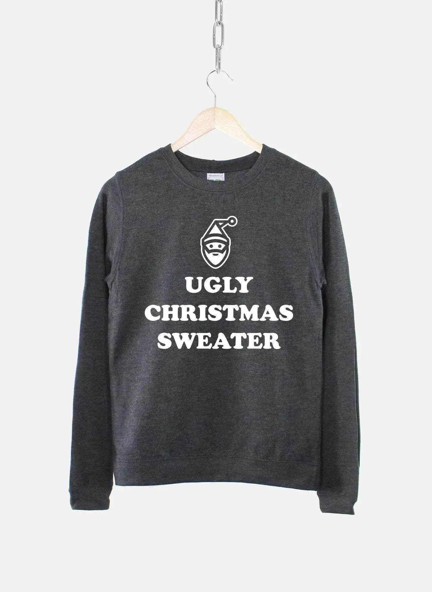 Women's Ugly Christmas Sweater Sweatshirt Bah Humbug Funny - www.Shopthatapp.com