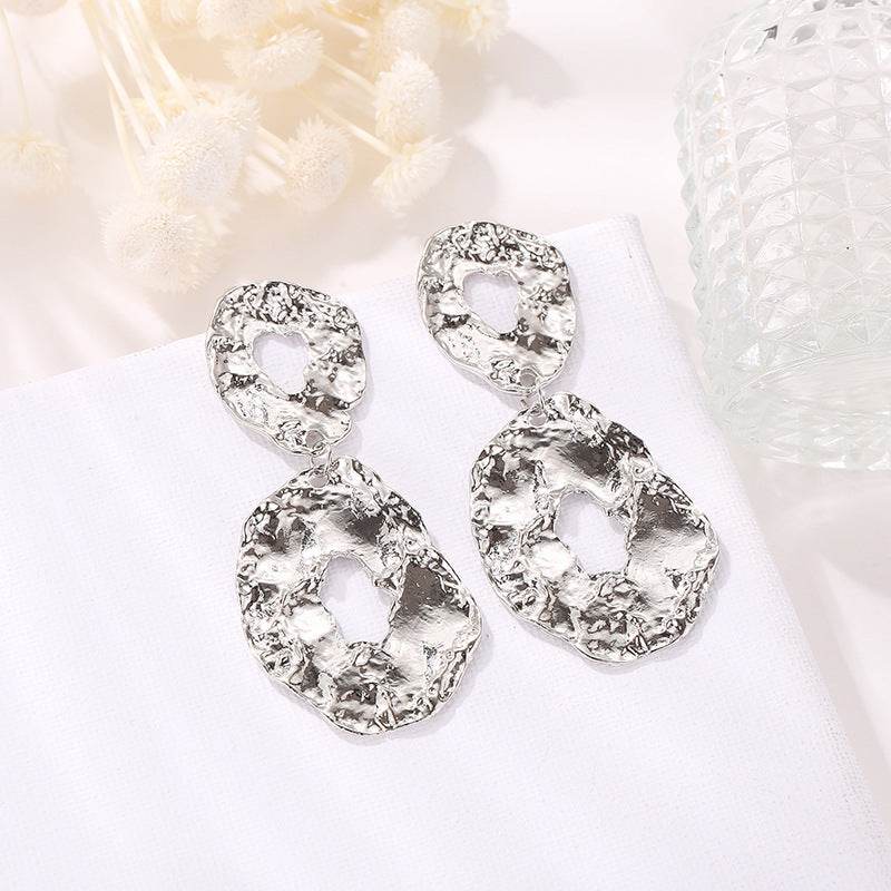 Jewelry Baroque Alloy Geometric Irregular Earrings - www.Shopthatapp.com