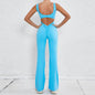 Hollow Back Workout Jumpsuit Sports Athleisure Yoga Wide Leg Jumpsuit - www.Shopthatapp.com