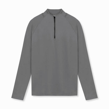 Men Quick Drying Long Sleeve Half Zip Activewear Muscle Fitted shirt Workout Gym T-shirt Top - www.Shopthatapp.com