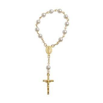 Beads Pearl Cross Full Moon Blessing Bracelet Fashion Jewelry - www.Shopthatapp.com