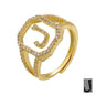 Fashion Micro Inlaid Zircon Arab Letters Ring for women - www.Shopthatapp.com