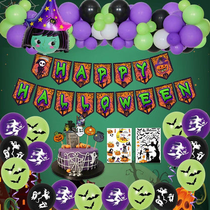 Halloween Party Decoration Balloon Combo Skull Pumpkin - www.Shopthatapp.com