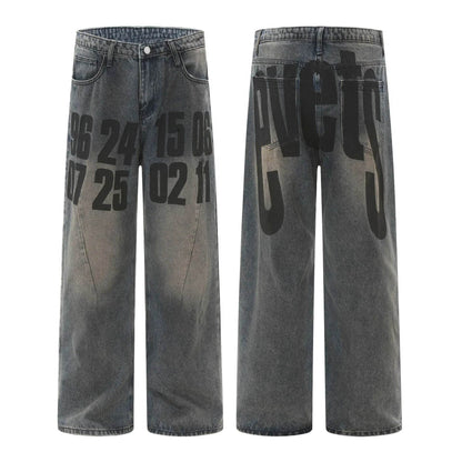 High Street American Washed Distressed Baggy Denim Baggy Jeans Pant Pant unisex - www.Shopthatapp.com