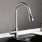 Brushed Kitchen Sink Faucet with Sprayer - Stainless Steel - www.Shopthatapp.com