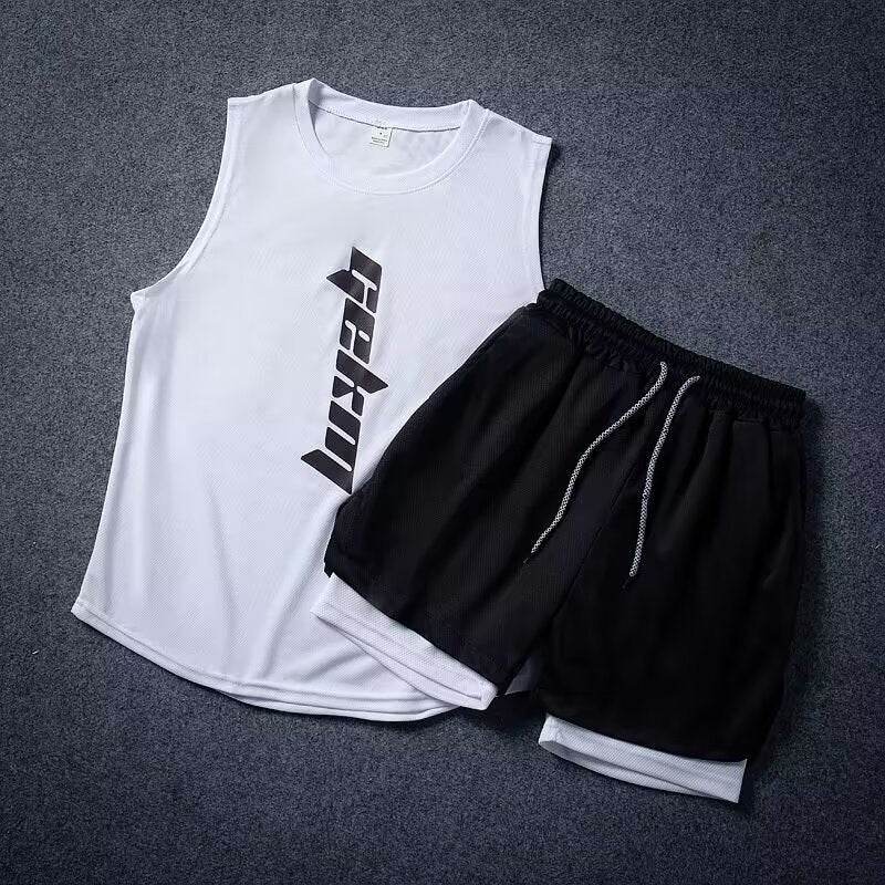 Speed Men's Athletic Shorts and Tank top Workout Clothes 2PCS - www.Shopthatapp.com