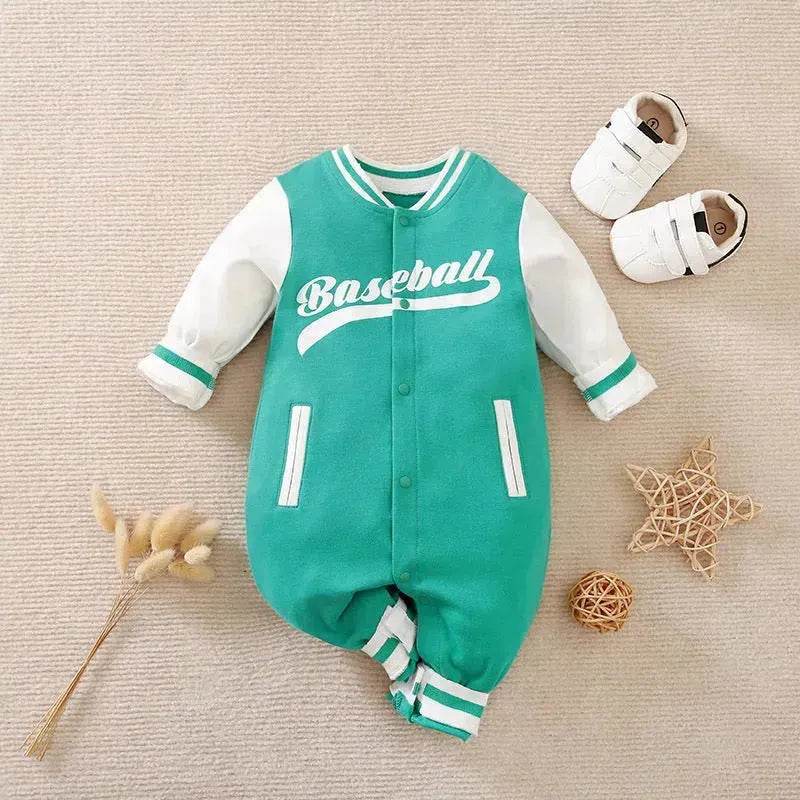 Baby One-piece Spring And Autumn Romper Baseball Uniform cloth - www.Shopthatapp.com