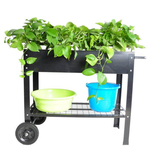 Rolling Mobile Raised Garden Bed Cart Planter Garden Bed Cart - www.Shopthatapp.com