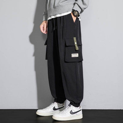 Plus Size Men's Workwear Bag Fall Loose Tappered Cargo Pant trouser - www.Shopthatapp.com