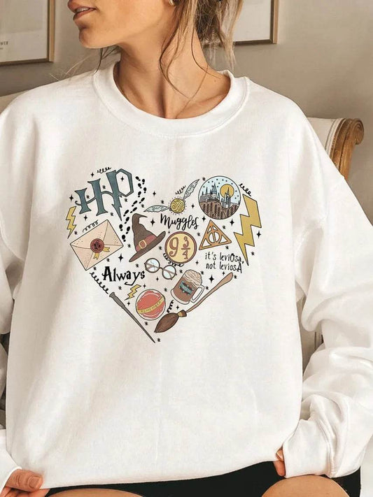 Digital Printing Sweater Hipster Round Neck Pullover Long Sleeve Sweater Women - www.Shopthatapp.com