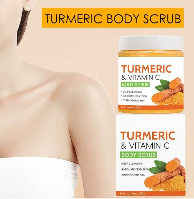 Skin Brightening and Exfoliating Turmeric Vitamin C Body Scrub - www.Shopthatapp.com