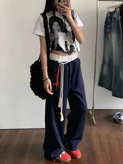 Sweatpant Women – High Waist Japanese & Korean Casual Pants - www.Shopthatapp.com
