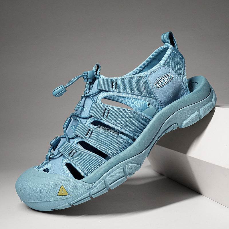 Men's Thick Bottom Toe Cap Beach Upstream Plus Size Outdoor Casual Shoes - www.Shopthatapp.com