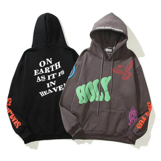 Women High Street Three-dimensional Foam Graffiti Printed Hoodie In Autumn And Winter - www.Shopthatapp.com