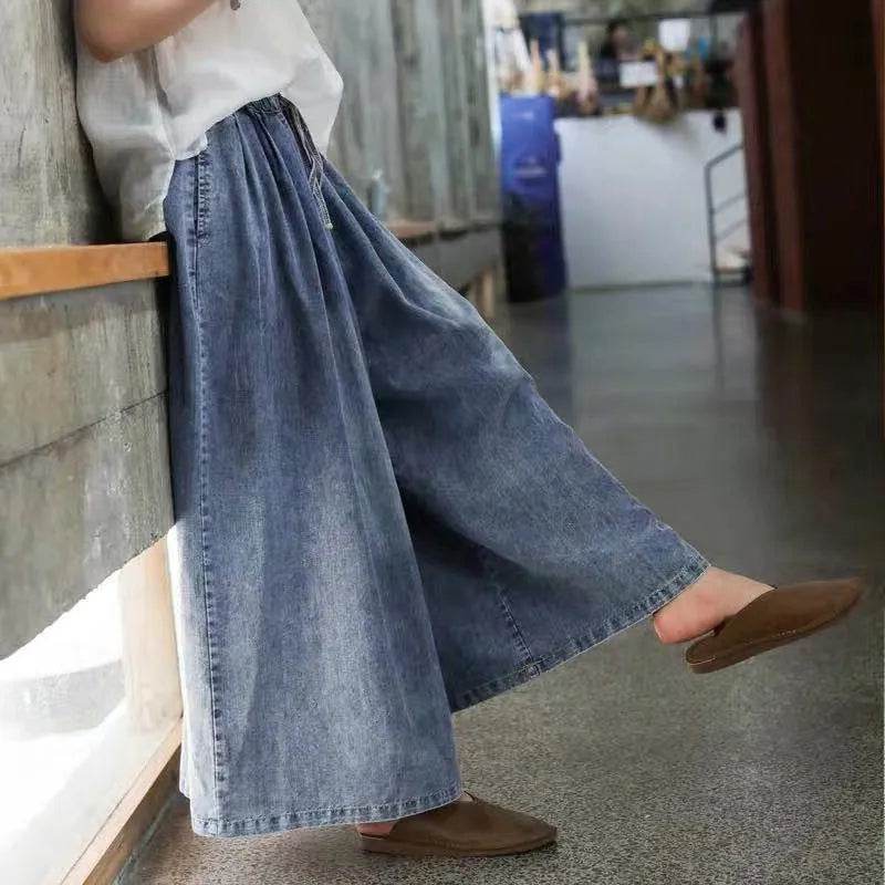 New Wide Leg Slim Women's Short Lantern Baggy Jeans Pant Women - www.Shopthatapp.com
