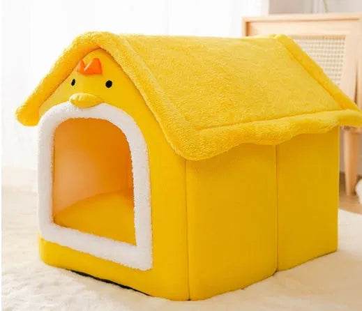 Foldable Dog House Pet Cat Bed Winter Dog Villa Sleep Kennel Removable Nest Warm Enclosed Cave Sofa Pets Supplies - www.Shopthatapp.com