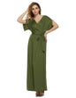 4XL Big Size Dress Elegant Women Long wrap Dresses Summer Dresses - www.Shopthatapp.com