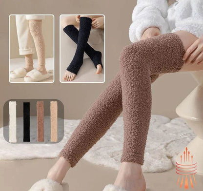Winter Warm Plush Socks Women Dual-purpose Protection Heel And Knee Sock For Olds - www.Shopthatapp.com