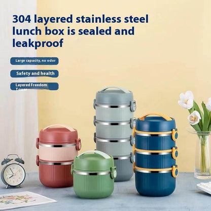 2 layer 304 Stainless Steel Thermal Insulated Lunch Container - www.Shopthatapp.com