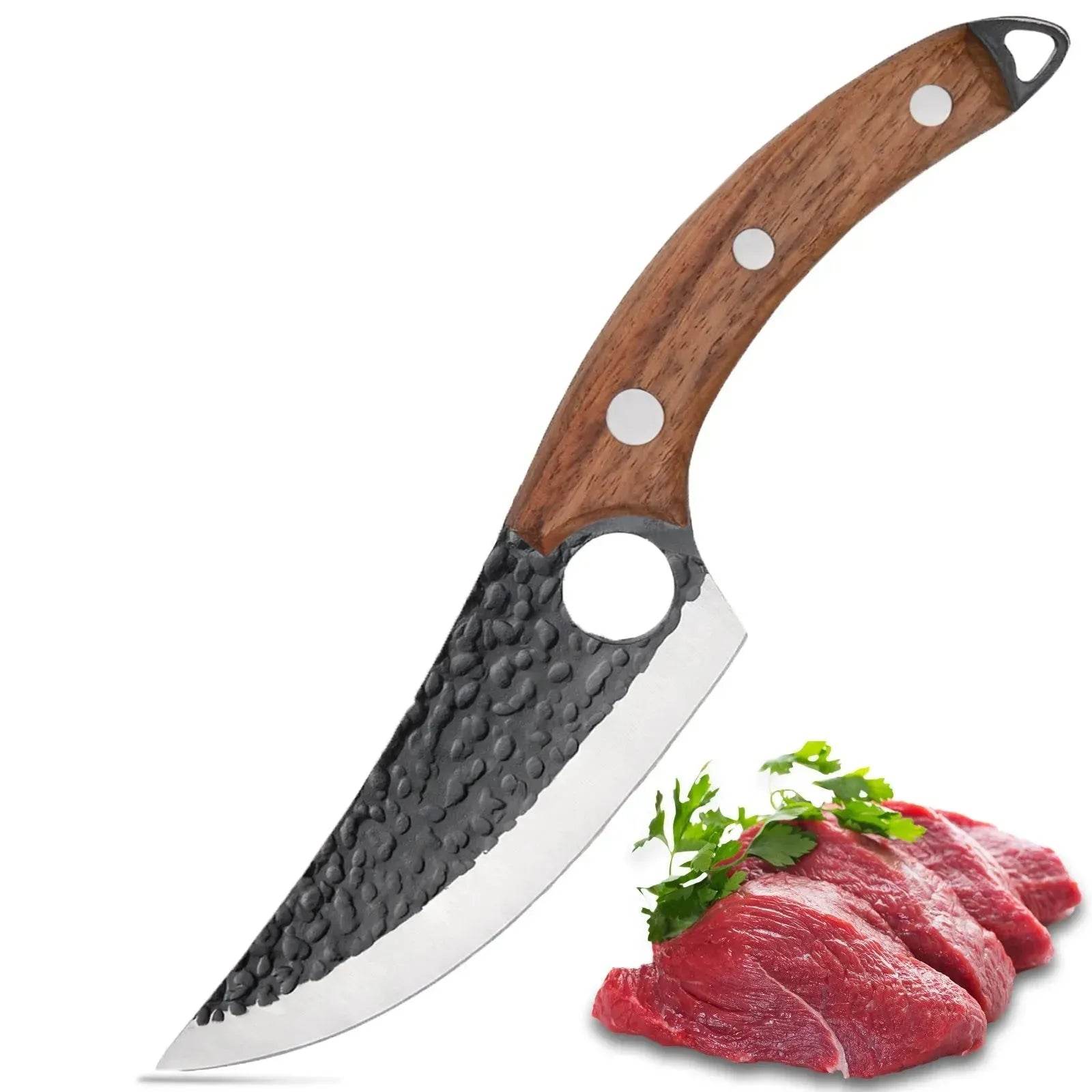 Vikings and Hand Forged Meat Cleaver Professional Chef Knife - www.Shopthatapp.com