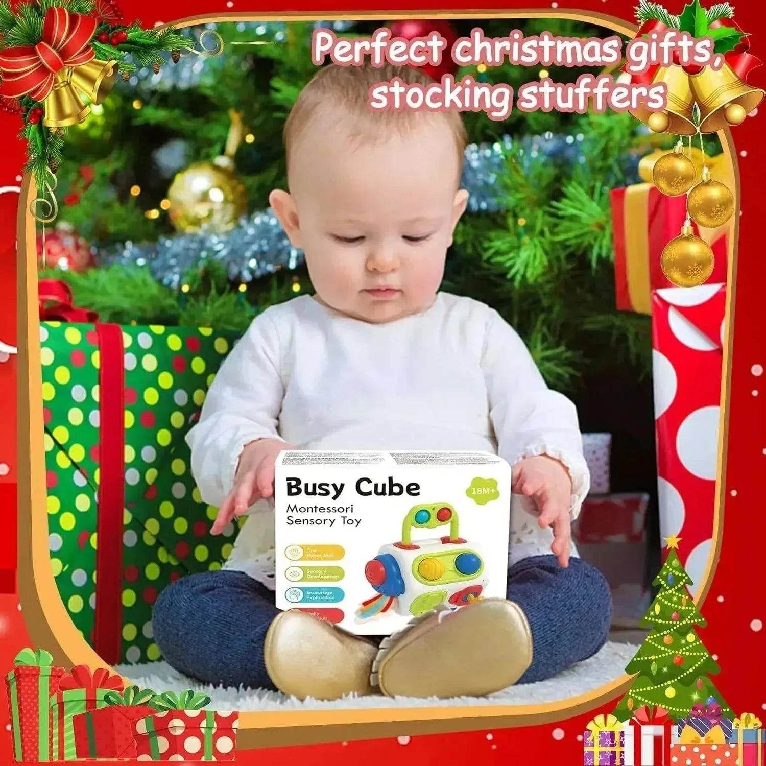 9 In 1 Busy Cube Baby & Toddler Montessori Sensory Toy - www.Shopthatapp.com #