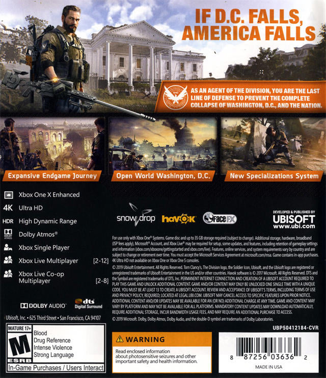 Tom Clancy's The Division 2 (usagé) - www.Shopthatapp.com