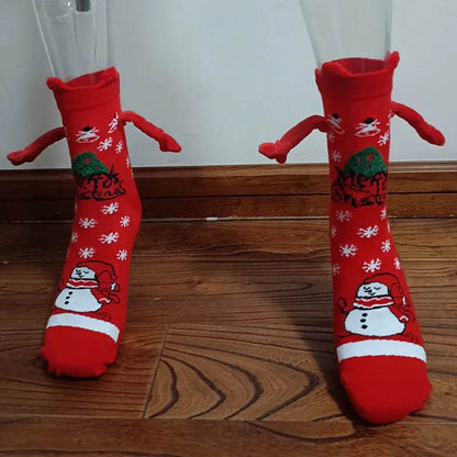 Christmas Stockings Autumn Winter Cotton Magnet Lodestone Hand Tube Socks - www.Shopthatapp.com